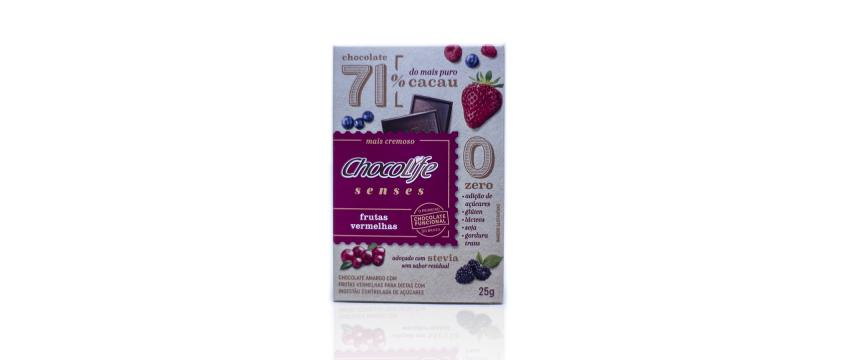 Chocolife 71% frutas vermelhas 