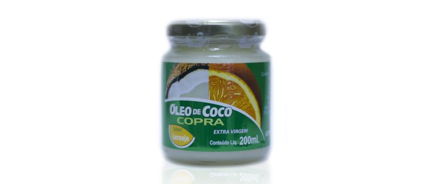 Óleo de coco sabor laranja