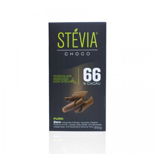 Choco stévia 66%