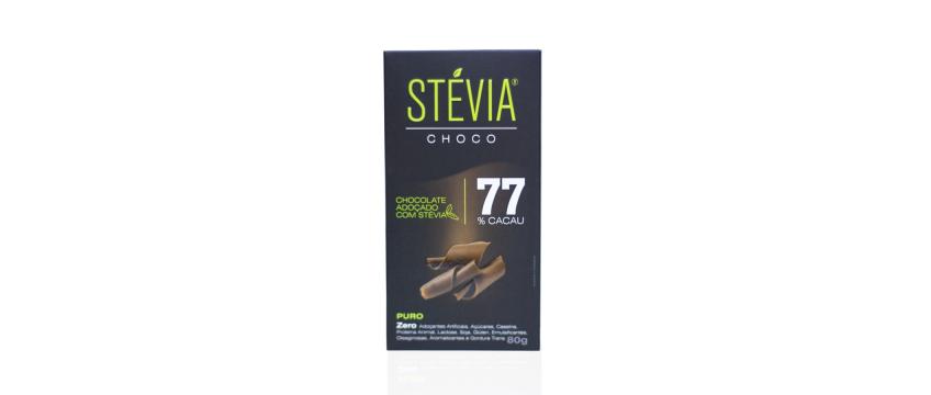 Choco stévia 77%