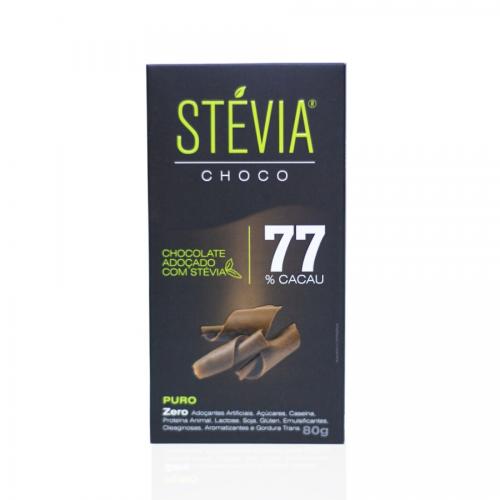 Choco stévia 77%